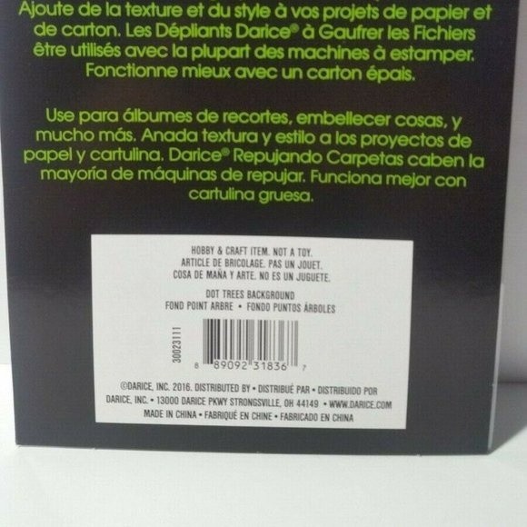 Darice Embossing Folder Dot Trees Scrapbook Paper Crafts Card Making - Picture 4 of 5